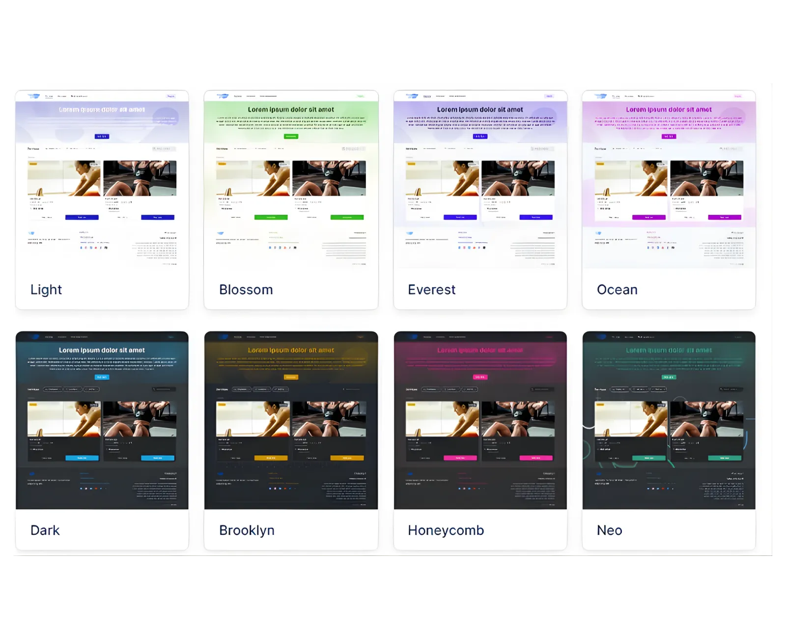 Booking website preview.